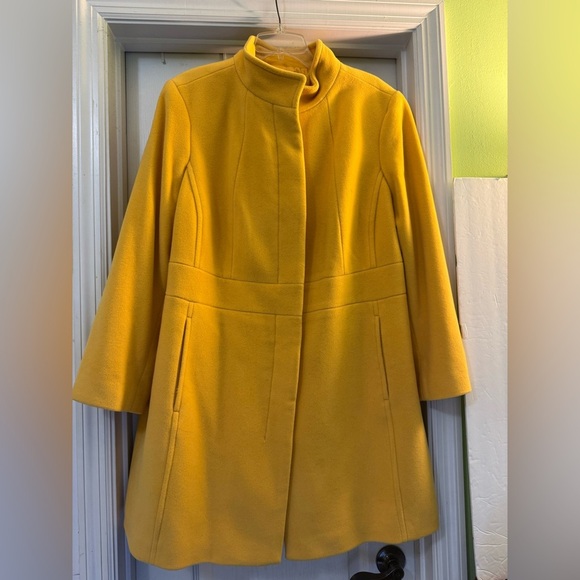 Talbots Mustard Yellow Wool Thinsulate Insulation Coat - Picture 1 of 10